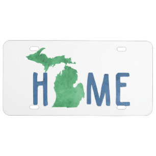 State of Michigan Home License Plate