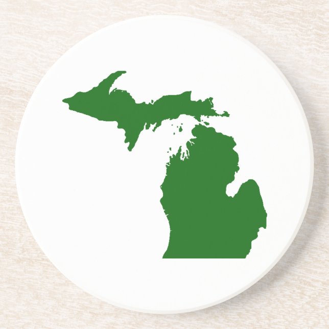 State of Michigan Sandstone Coaster (Front)