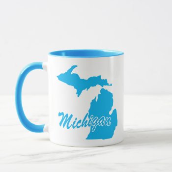 State Of Michigan Shape Mug by trendyteeshirts at Zazzle