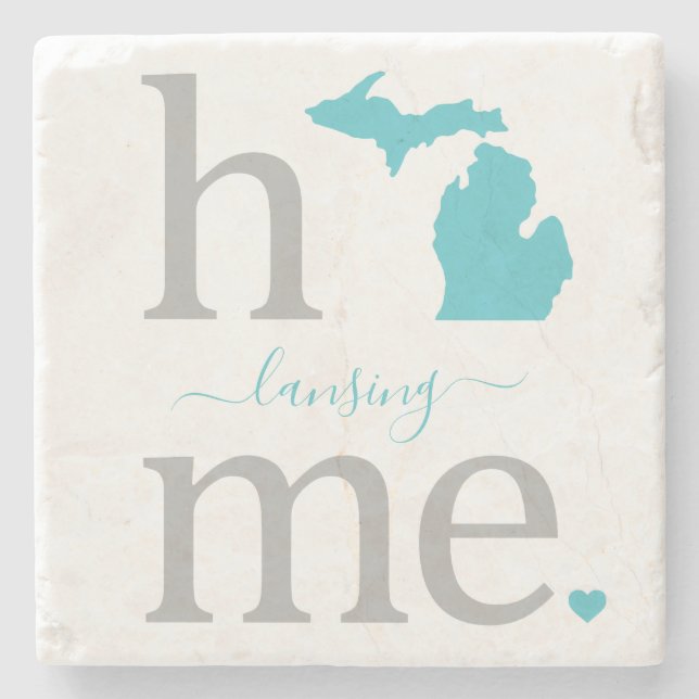 State of Michigan Stone Coaster (Front)