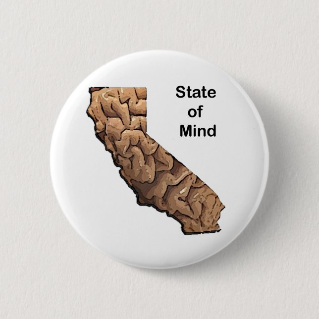 State of Mind: California Pinback Button (Front)
