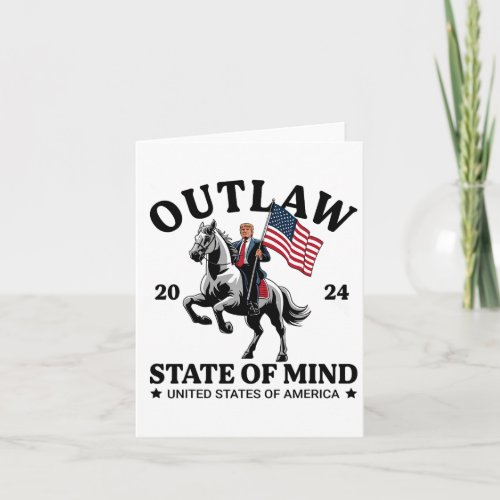 State Of Mind Western Funny Trump Riding Horse Dad Card