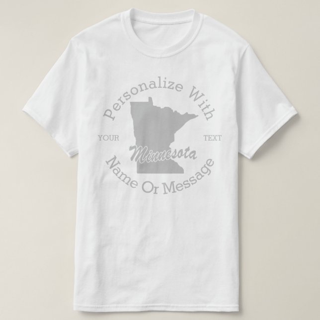 State Of Minnesota PERSONALIZED T-shirt (Design Front)