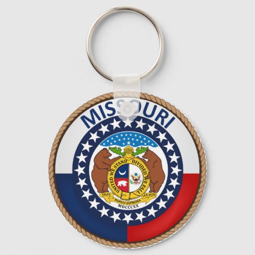 State of Missouri Flag Seal Keychain