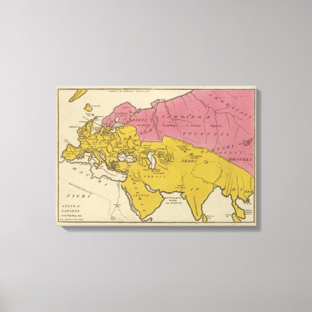 State of Nations at the Christian aera Canvas Print (Front)