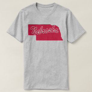 State Of Nebraska Shape T-shirt