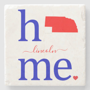 State of Nebraska Stone Coaster