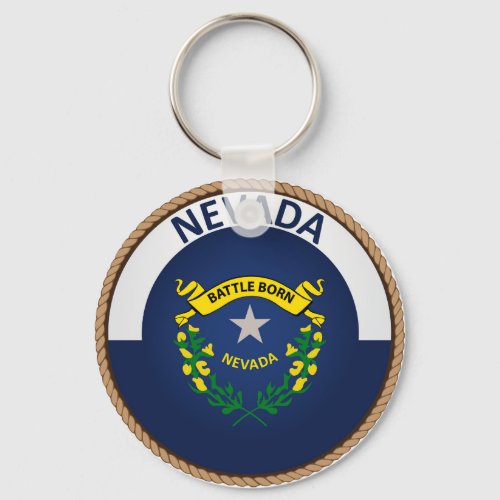 State of Nevada Flag Seal Keychain