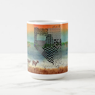 State of Nevada Map Desert Painting Mug