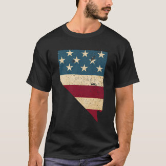 State Of Nevada Patriotic Usa Flag For Men Women A T-Shirt