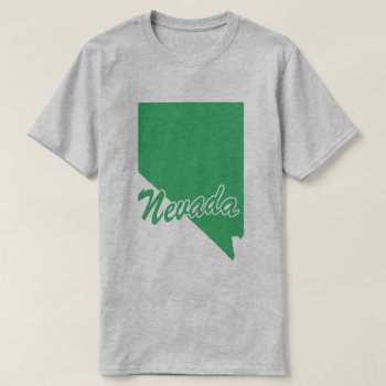 State Of Nevada Shape T-shirt by trendyteeshirts at Zazzle