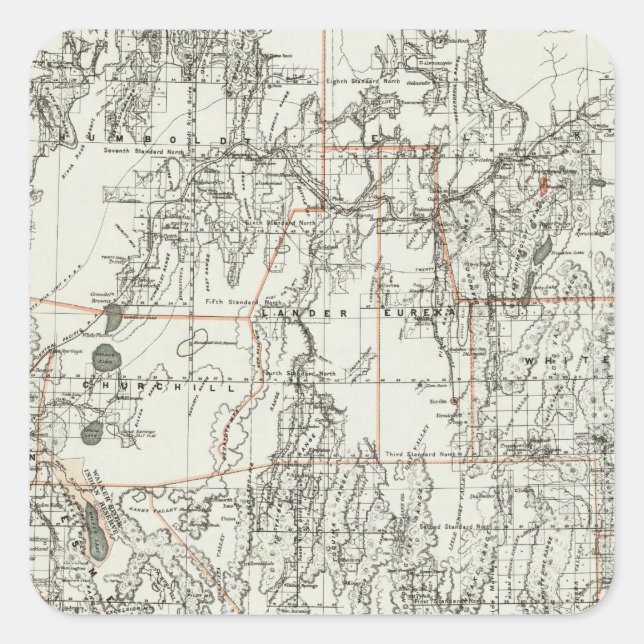 State Of Nevada Square Sticker (Front)