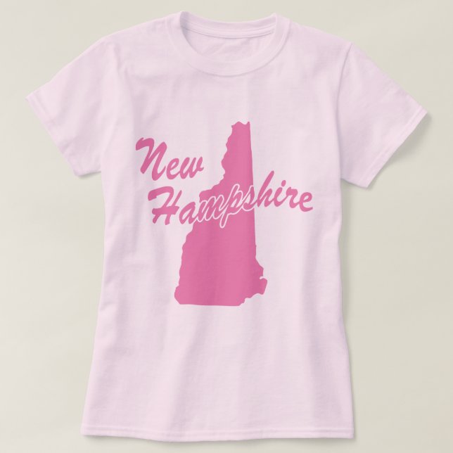 State Of New Hampshire Shape T-shirt (Design Front)
