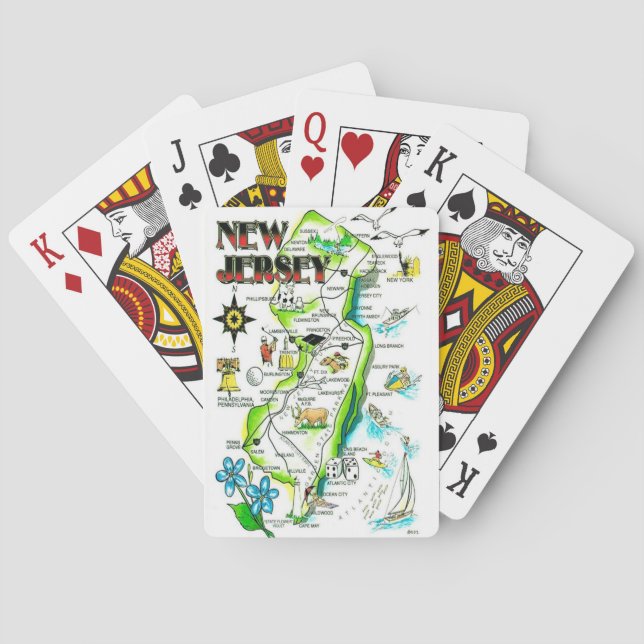 State of New Jersey Illustrated Playing Cards (Back)