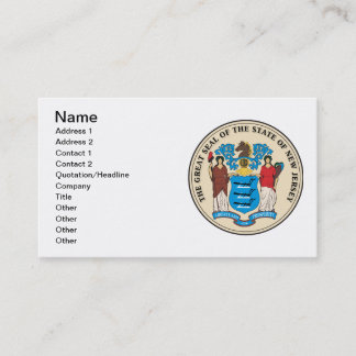 State of New Jersey seal Business Card