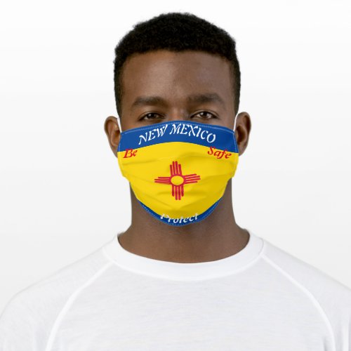 State of New Mexico  Flag Blue Adult Cloth Face Mask