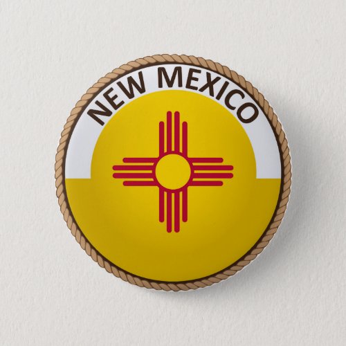 State of New Mexico Flag Seal Button