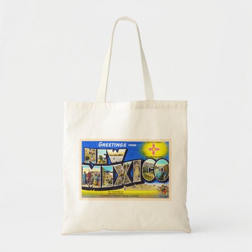 State of New Mexico NM Large Letter Postcard 2 Tote Bag