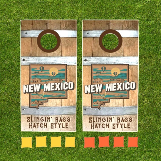 State of New Mexico Rustic Cornhole Set (Creator Uploaded)