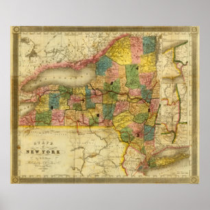 State of New York by DH Burr Poster