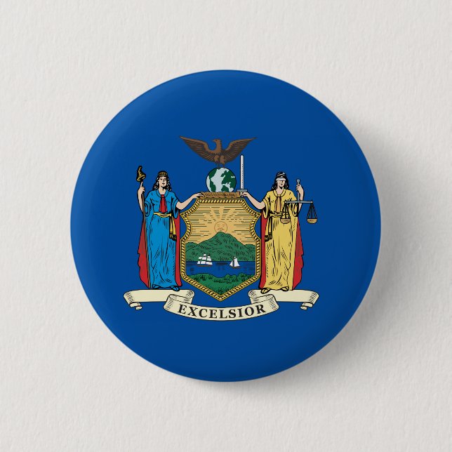 State of New York flag Button (Front)