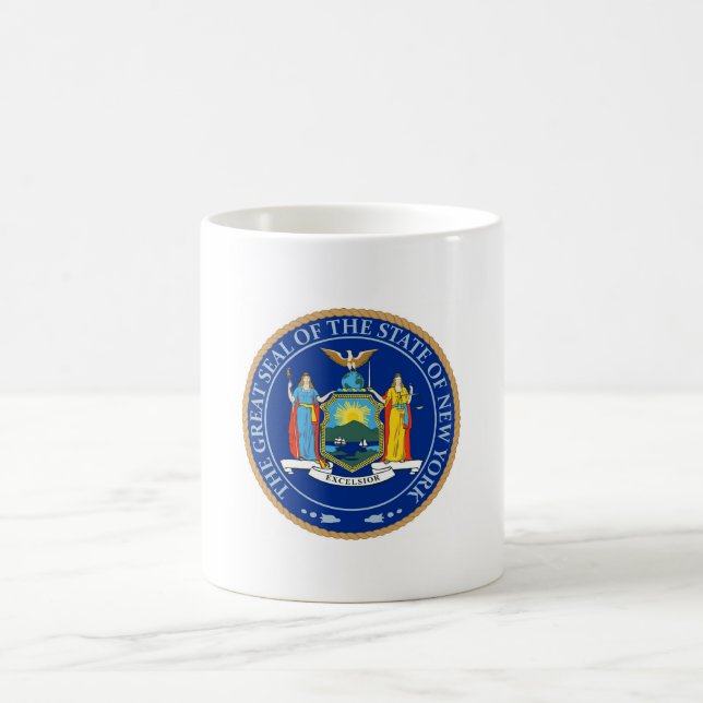 State of New York Flag Seal Coffee Mug (Center)