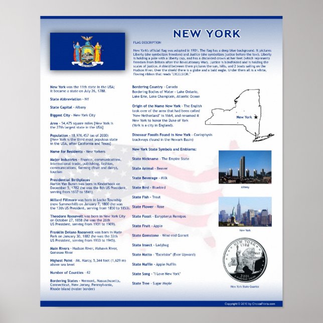 State of New York, NY Posters (Front)