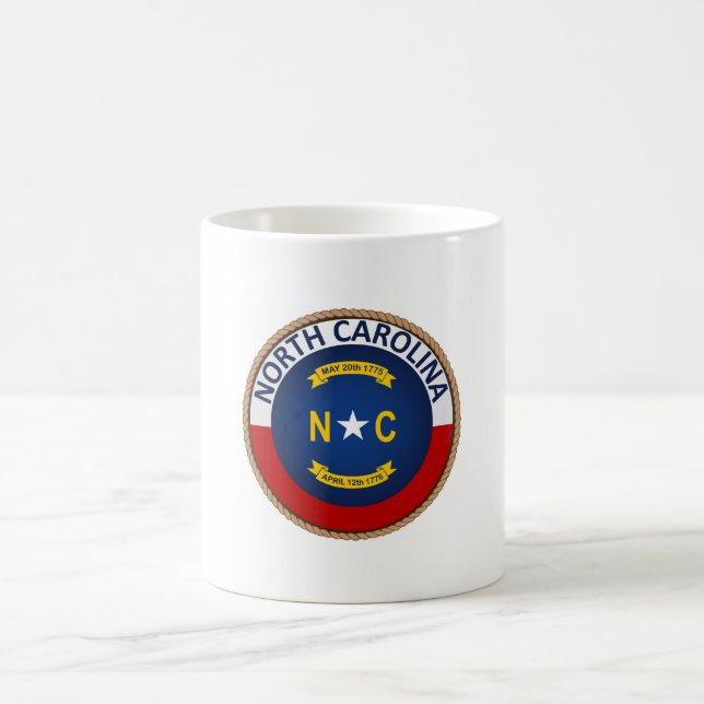 State of North Carolina Flag Seal Coffee Mug (Center)