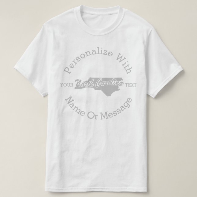 State Of North Carolina PERSONALIZED T-shirt (Design Front)