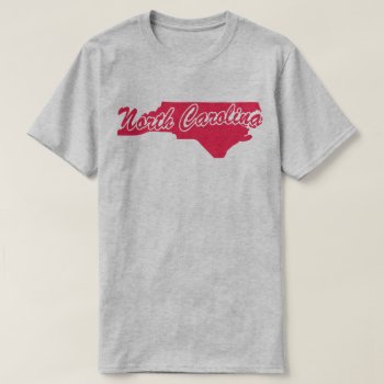 State Of North Carolina Shape T-shirt by trendyteeshirts at Zazzle