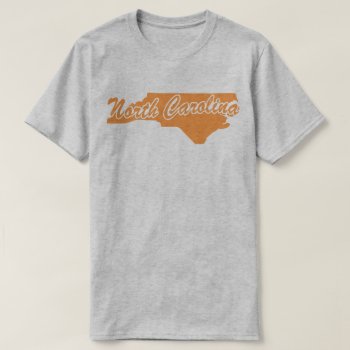 State Of North Carolina Shape T-shirt by trendyteeshirts at Zazzle