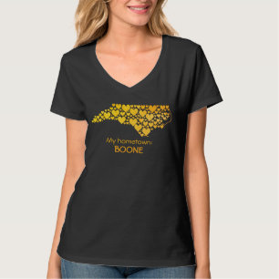 State of North Carolina Silhouette Hearts Hometown T-Shirt