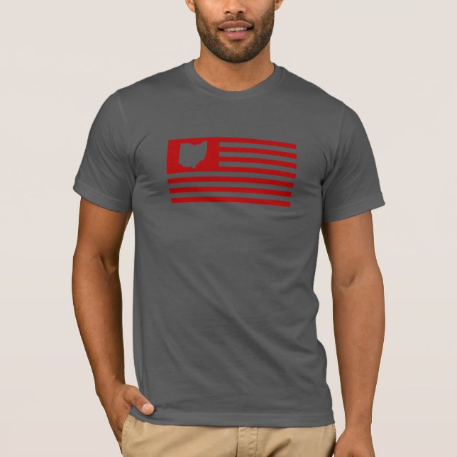 State of Ohio - American Flag T-Shirt (Front)