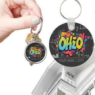 State of Ohio graffiti accessory Keychain