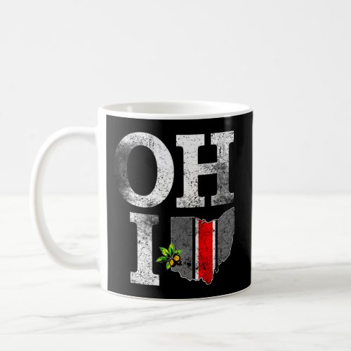 State Of Ohio Ohioan Shape Grunge Coffee Mug