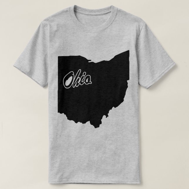 State Of Ohio Shape T-shirt (Design Front)