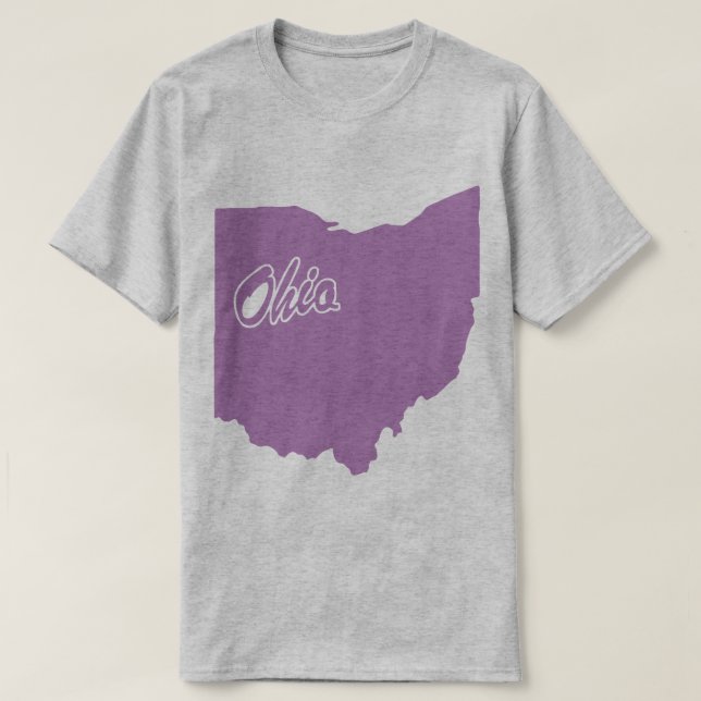 State Of Ohio Shape T-shirt (Design Front)