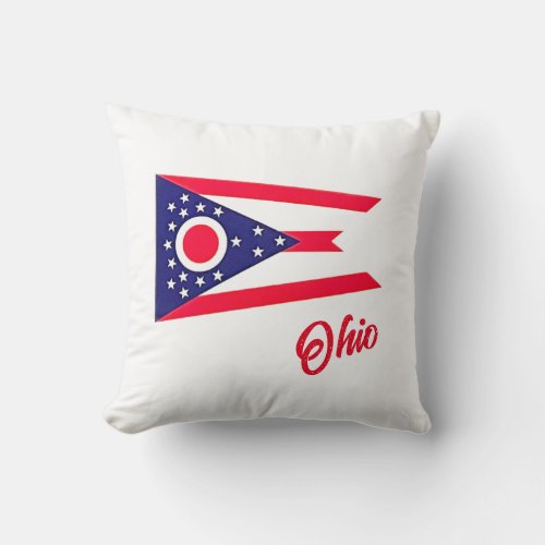 State of Ohio Throw Pillow