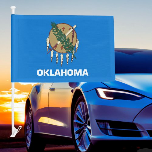 State of Oklahoma Car Flag