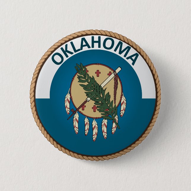 State of Oklahoma Flag Seal Button (Front)