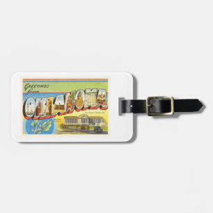 State of Oklahoma OK Old Vintage Travel Souvenir Luggage Tag