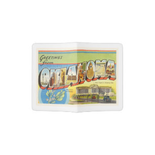 State of Oklahoma OK Old Vintage Travel Souvenir Passport Holder