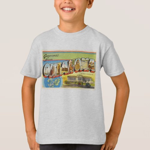 State of Oklahoma OK Old Vintage Travel Souvenir T_Shirt