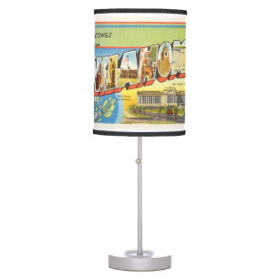 State of Oklahoma OK Old Vintage Travel Souvenir Table Lamp