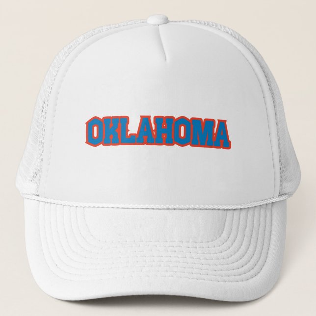 State Of Oklahoma Pride Custom Trucker Hat (Front)