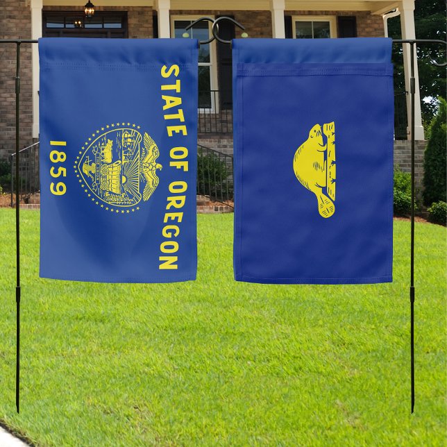State of Oregon Double Sided Garden Flag (State of Oregon Double Sided Garden Flag Cover)