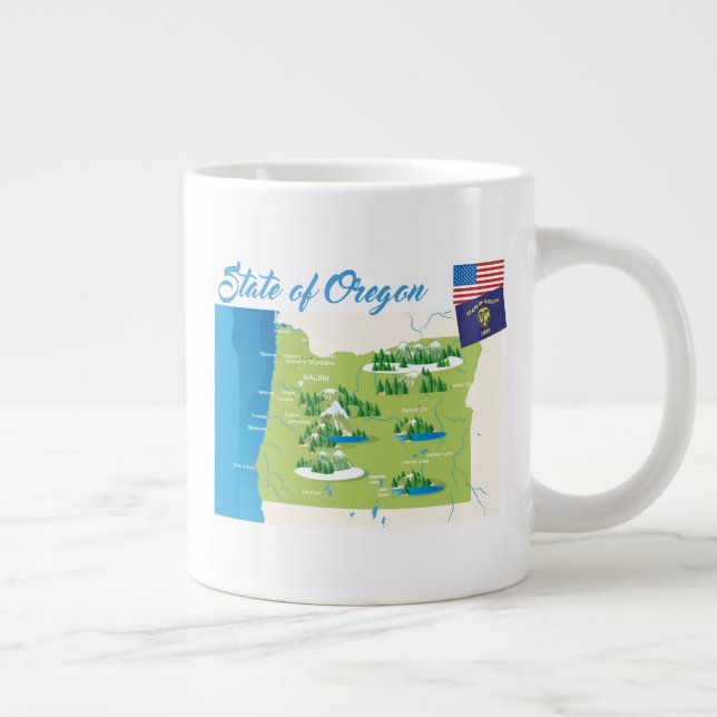 State of Oregon Giant Coffee Mug (Right)