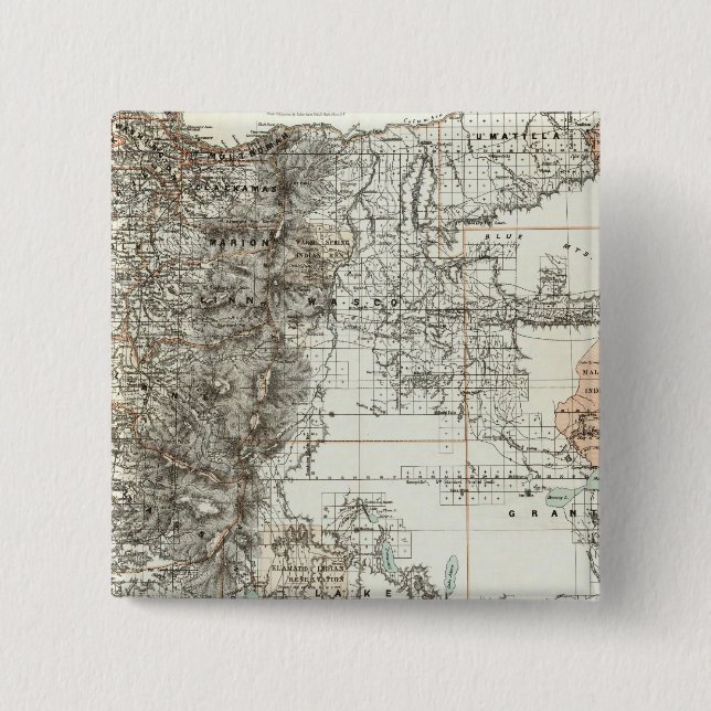 State Of Oregon Pinback Button (Front)