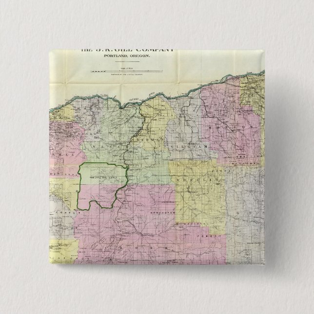 State of Oregon Pinback Button (Front)