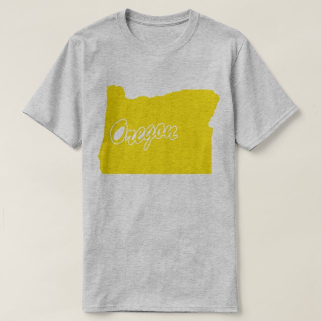State Of Oregon Shape T-shirt (Design Front)